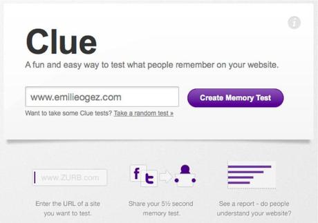 Clue teste votre mémoire et propose un feedback sur votre site