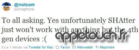 [MAJ] Jailbreak iOS 4.1 : greenpois0n « fonctionnerait » uniquement pour iPhone 4, iPod Touch 4G et iPad
