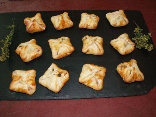 Feuilletés au chèvre et à la pomme
