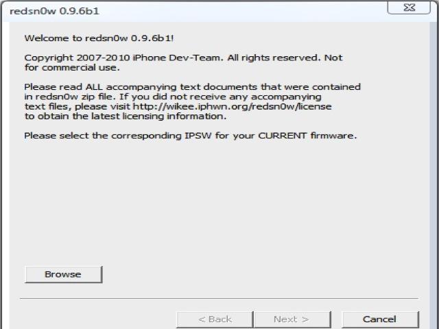 RedSnow 0.9.6 bêta pour Windows : jailbreak iPhone 3G et iPod 2G