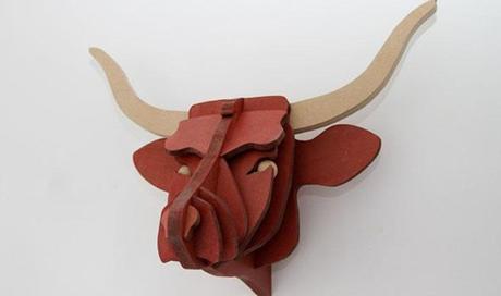 Trophée de chasse vache salers rouge Trophée de chasse vache salers rouge