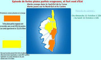 Alerte Météo Locale de niveau orange  : Dégradation pluvio-orageuse de dimanche soir à lundi après-midi.