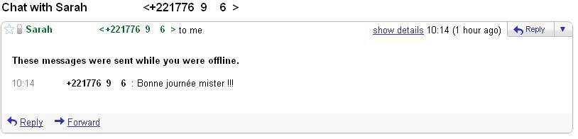 Réception sms Google hors-ligne