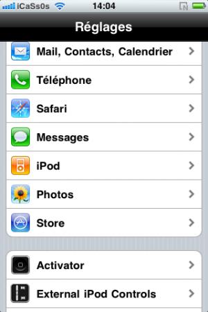 External Ipod Control 1.0 Contrôlé l’Ipod via les boutons + et -