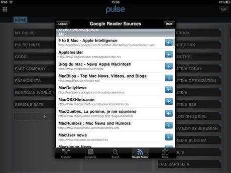 pulse 1 Pulse 2.0 un lecteur RSS visuel pour votre iPad