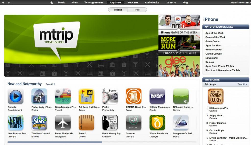 mTrip promu par Apple dans l'App Store