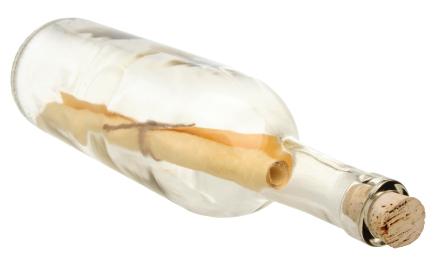 message bouteille Faites revivre vos vieux billets sur Twitter