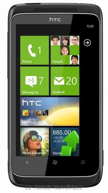 HTC lance le Windows Phone 7 HTC Trophy
