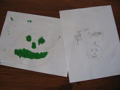 Des citrouilles peintes!