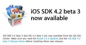 iOS 4.2 bêta 3 et iTunes 10.1 bêta 2 disponibles pour les développeurs