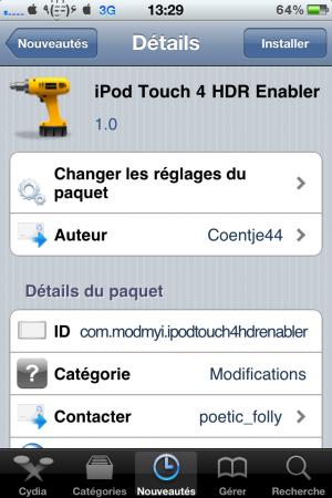 iPod Touch 4 HDR Enabler : Activez le mode HDR sur iPod Touch 4