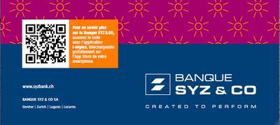 QR Code et Banque SYZ & CO  Une banque privée 