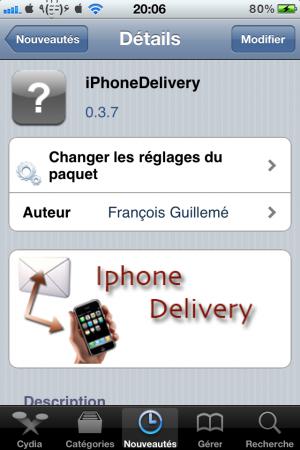 iPhone Delivery : Activer les accuses de réception sur iPhone ! Màj v 0.3.7 compatible ios 4.1