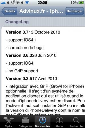 iPhone Delivery : Activer les accuses de réception sur iPhone ! Màj v 0.3.7 compatible ios 4.1