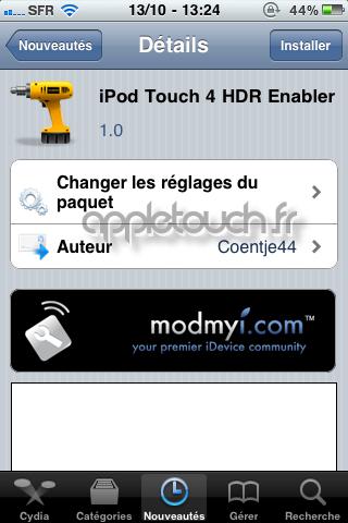 iPod Touch 4 HDR Enabler : Activer les photos HDR sur iPod Touch 4G