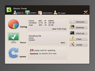 Ubuntu Tweak 0.6 – Nouvelle interface Utilisateur