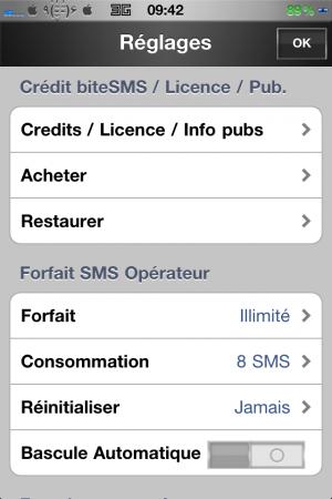 BiteSMS 5 : Remplacer l’application Message de votre iphone compatible ios 4.1