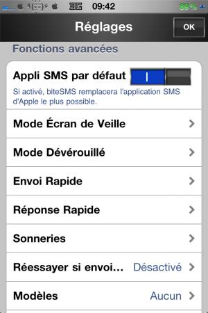 BiteSMS 5 : Remplacer l’application Message de votre iphone compatible ios 4.1