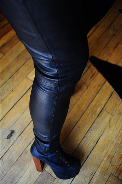 Le leather skinny enfin!