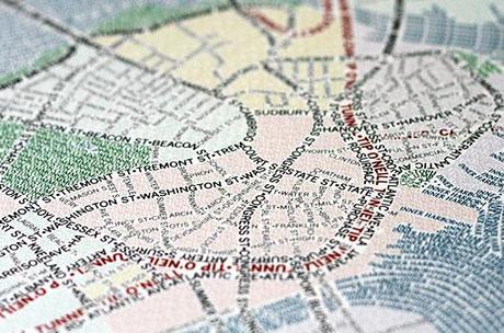 Les cartes de villes en typographie #boston #chicago