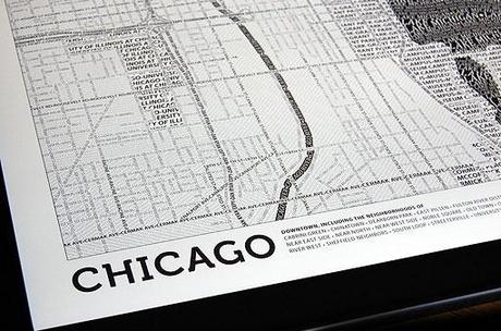 Les cartes de villes en typographie #boston #chicago