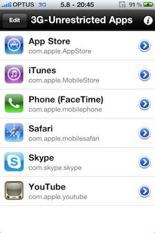 Mise à jour de 3G Unrestrictor pour permettre FaceTime en iOS 4.1 sur les réseaux 3G