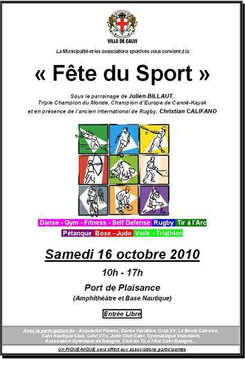 Fête du Sport aujourd'hui à Calvi