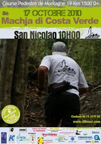 Course pédestre A Machja di Costa Verde à San Nicolao demain