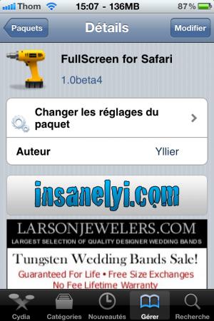 FullScreen for Safari, AWESOME Tweak !
