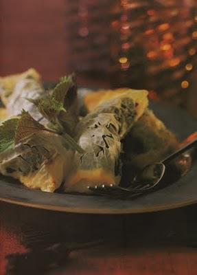Croustillants de Langoustines et shiso en feuilles de filo