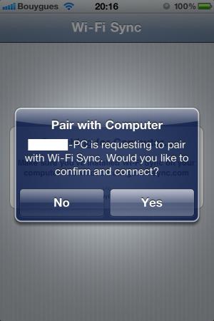 Wifi Sync : La synchronisation de vos Idevices via Wifi
