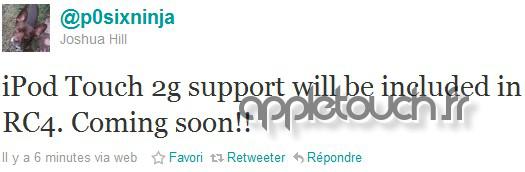 Greenpois0n RC4 pourra jailbreaker les iPod Touch 2G !