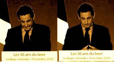 A Bordeaux, Sarko masquait sa nervosité.