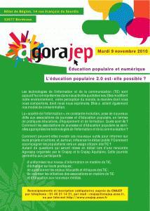l’Education populaire 2.0 est-elle possible ? 9 novembre à Bordeaux