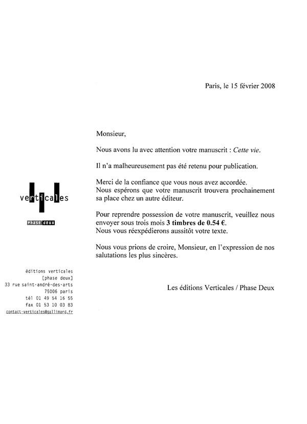 « Cette vie » : Refus #4