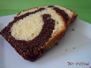 Gâteau marbré coco & chocolat
