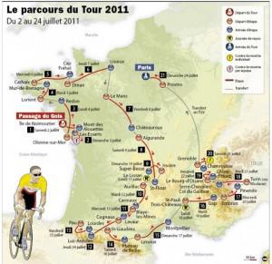 Carte du Tour de France 2011