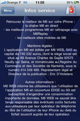 M6 arrive sur iPhone : direct et Replay ! (Màj)