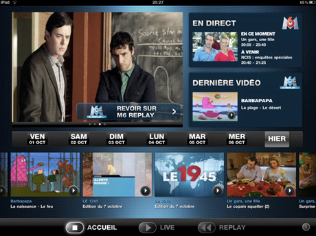 M6 débarque sur iPad après avoir investi l’iPhone