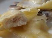Ravioli maison poulet sauce crème champignons