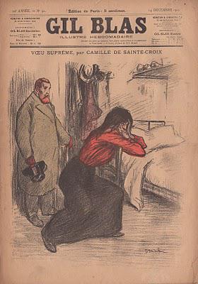 Camille de Sainte-Croix illustré par Steinlen dans le Gil Blas