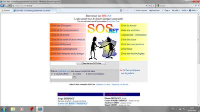 SOS-Net : La base de donnée juridique GRATUITE sur internet.