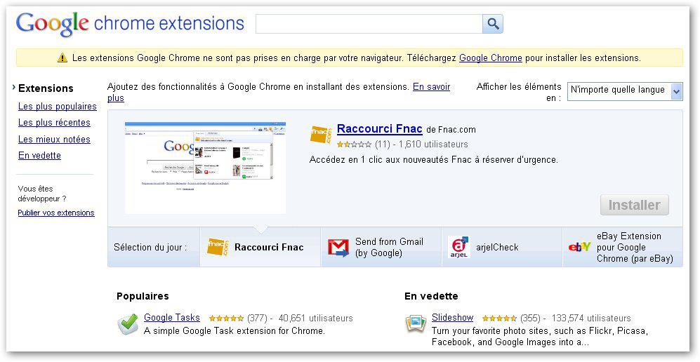 #248 Les extensions dans Chrome.