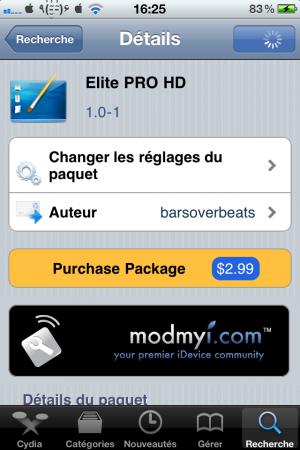Elite pro HD : Thème HD pour iphone 4 ( retina )