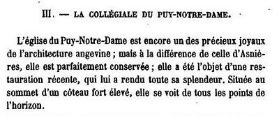 ..LE PUY-NOTRE-DAMEla collégialetémoignage après restaura...