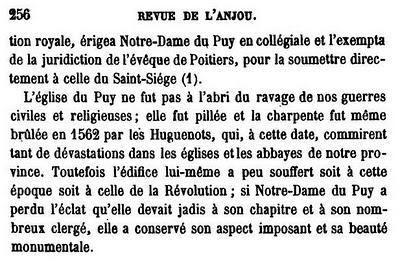 ..LE PUY-NOTRE-DAMEla collégialetémoignage après restaura...