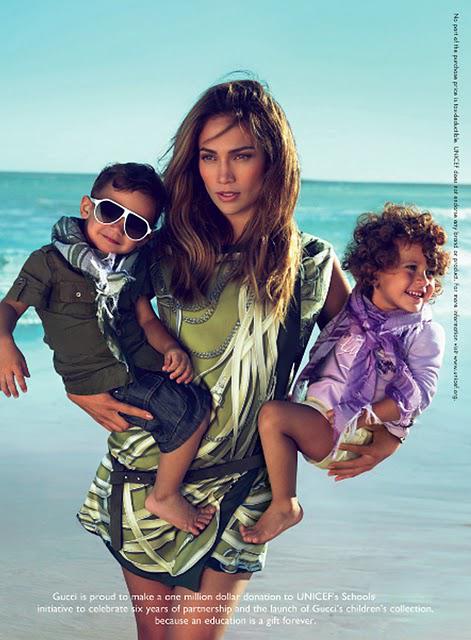 ► J.Lo et ses jumeaux pose pour la campagne Gucci Kids ◄