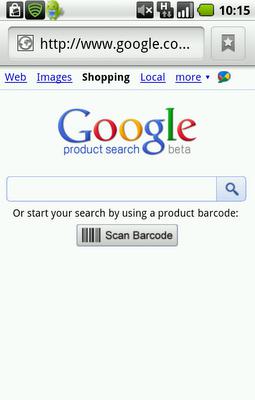 Google Shopping pour Android & iPhone à partir du navigateur