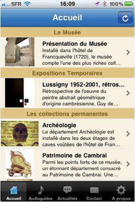 Application iPhone musée Cambrai, etourisme, e-tourisme, AppStore