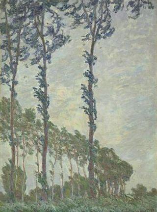 Monet - Effet de vent, série des peupliers, 1891
